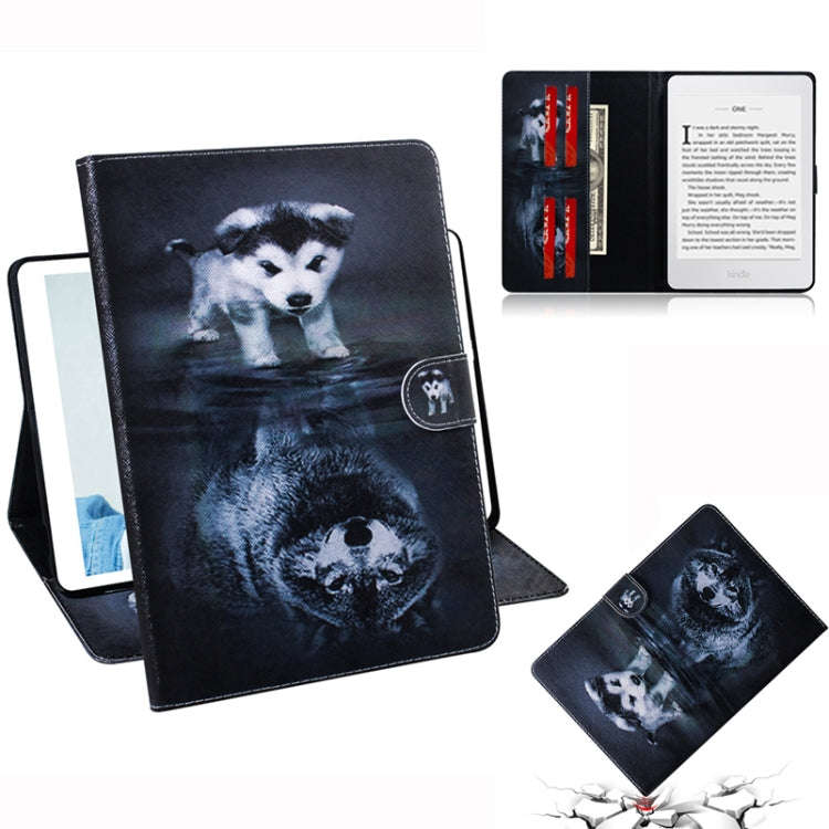 Wolf and Dog Pattern Horizontal Flip Leather Case for Amazon Kindle Paperwhite 4 (2018) / 3 / 2 /...
