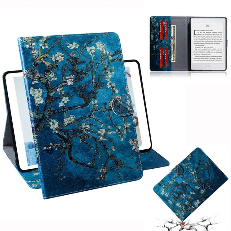 Apricot Blossom Pattern Horizontal Flip Leather Case for Amazon Kindle Paperwhite 4 (2018) / 3 / ...