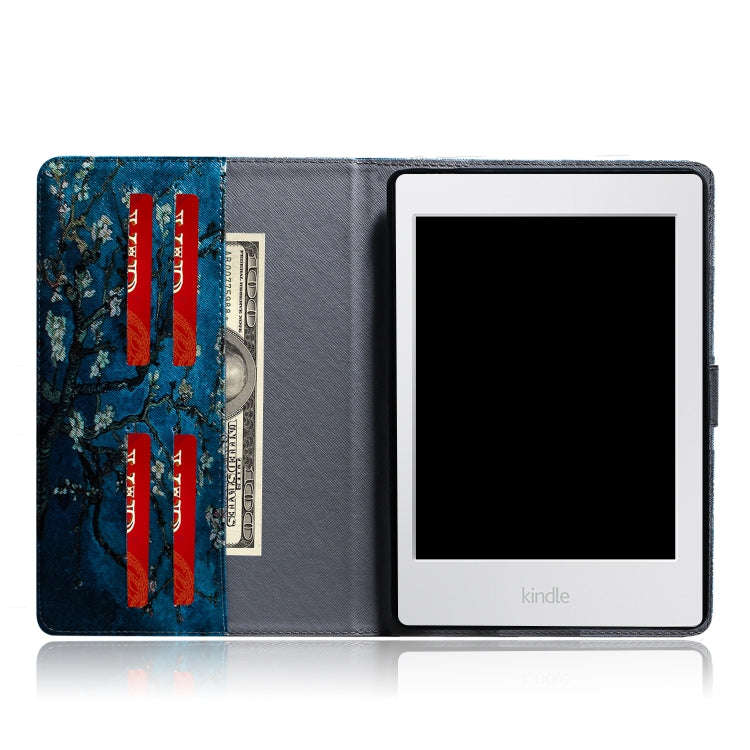 Apricot Blossom Pattern Horizontal Flip Leather Case for Amazon Kindle Paperwhite 4 (2018) / 3 / ...