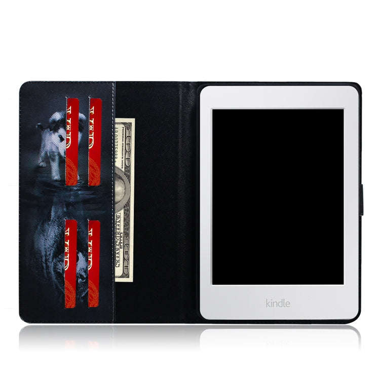 Wolf and Dog Pattern Horizontal Flip Leather Case for Amazon Kindle Paperwhite 4 (2018) / 3 / 2 /...