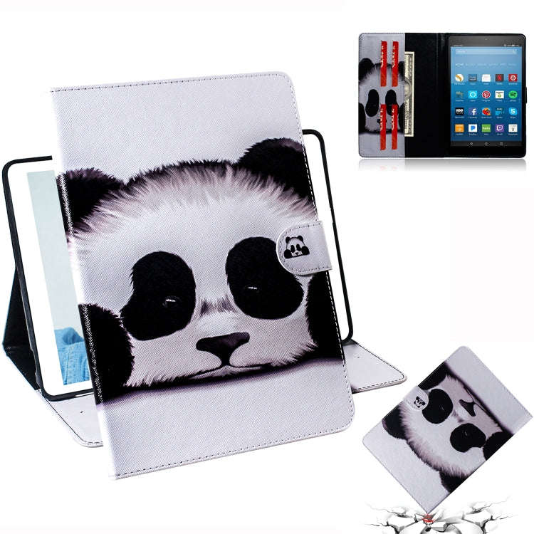 Panda Pattern Horizontal Flip Leather Case for Amazon Kindle Fire HD 8 2015/2016/2017/2018, with ...