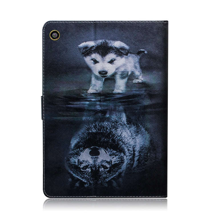 Wolf and Dog Pattern Horizontal Flip Leather Case for Amazon Kindle Fire HD 8 2015/2016/2017/2018...