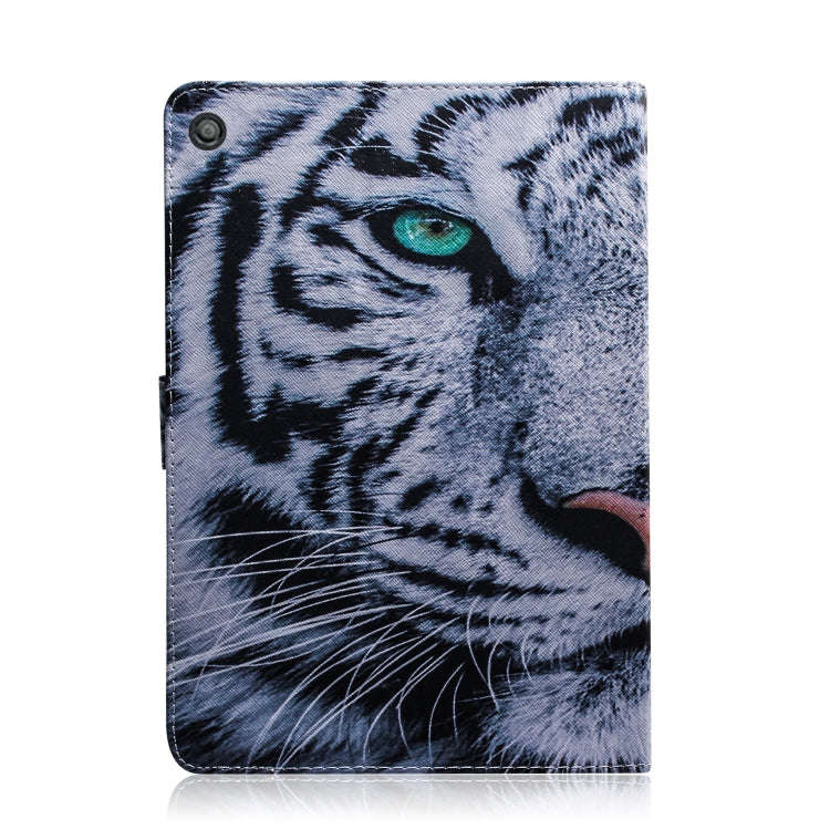 Tiger Pattern Horizontal Flip Leather Case for Amazon Kindle Fire HD 10 2015/2017, with Holder & ...