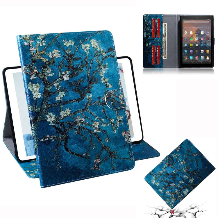 Apricot Blossom Pattern Horizontal Flip Leather Case for Amazon Kindle Fire HD 10 2015/2017, with...