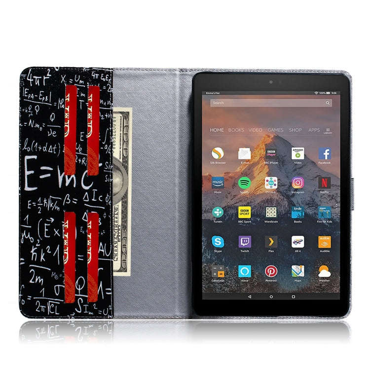 Formula Pattern Horizontal Flip Leather Case for Amazon Kindle Fire HD 10 2015/2017, with Holder ...