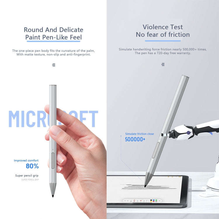 WR18 4096 Micro USB Pressure-Sensitive Stylus Pen(Silver)