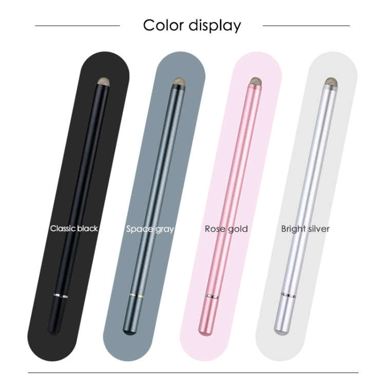 JD02 Universal Magnetic Pen Cap Pan Head + Fiber Cloth 2 in 1 Stylus Pen for Smart Tablets and Mo...