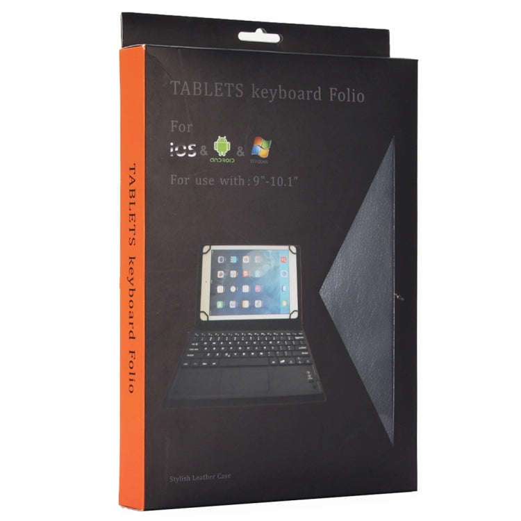 Universal Bluetooth V3.0 Keyboard Detachable Litchi Texture PU Leather Tablet Case with Touchpad ...