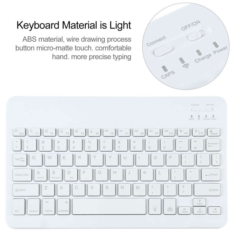 AM10S Detachable Bluetooth Backlight Keyboard Ultrathin Horizontal Flip Leather Tablet Case with ...