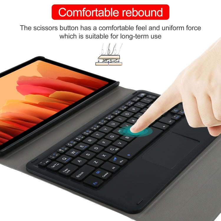 A500-A Detachable Bluetooth Keyboard Ultrathin Horizontal Flip Leather Tablet Case with Touchpad ...