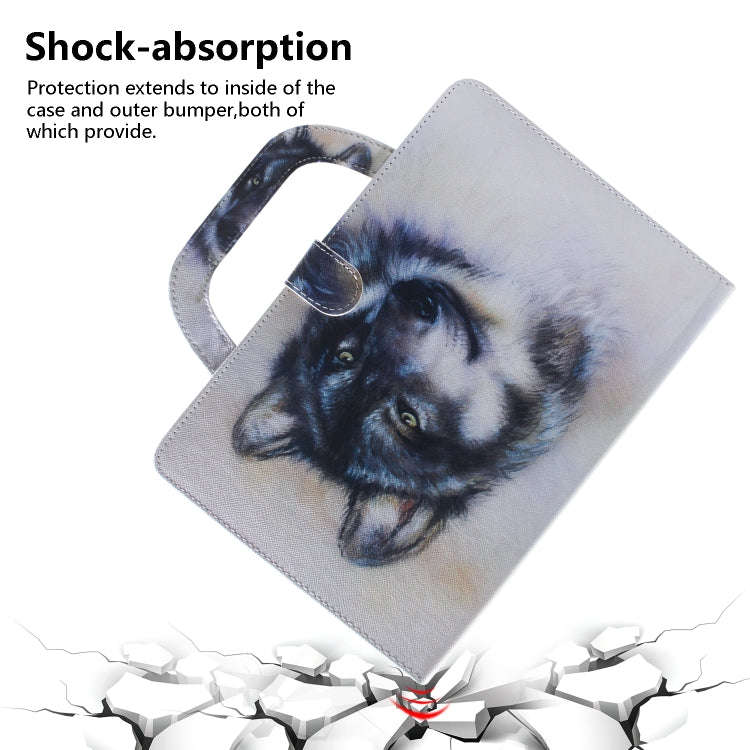 Wolf Pattern Horizontal Flip Leather Case for Huawei MediaPad T5, with Holder & Card Slot & Wallet