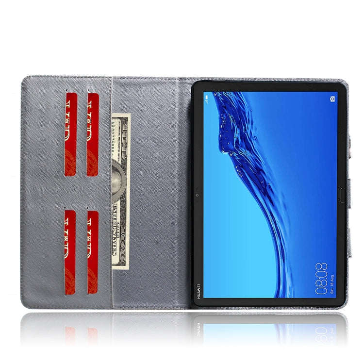 Wolf Pattern Horizontal Flip Leather Case for Huawei MediaPad M5 Lite 10, with Holder & Card Slot...