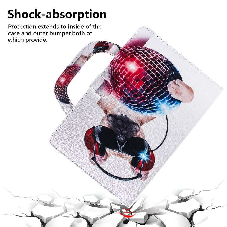 Fashion Dog Pattern Horizontal Flip Leather Case for Huawei MediaPad M5 Lite 10, with Holder & Ca...