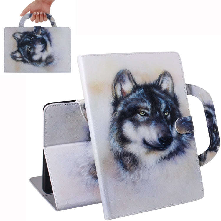 Wolf Pattern Horizontal Flip Leather Case for Huawei MediaPad M5 Lite 8 / Honor Tab 5, with Holde...