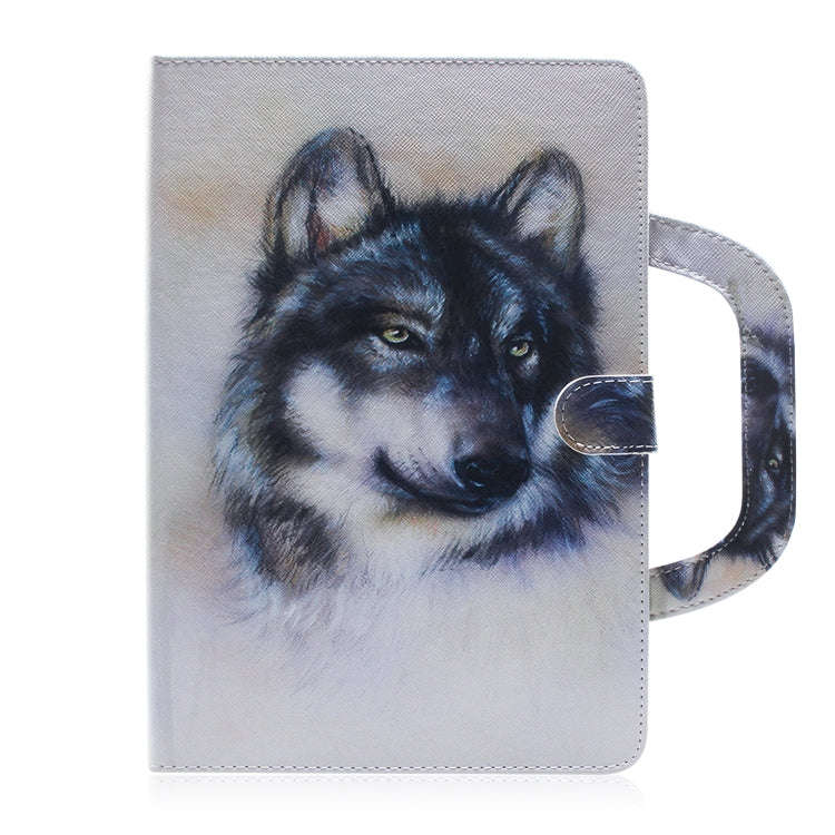 Wolf Pattern Horizontal Flip Leather Case for Huawei MediaPad M5 Lite 8 / Honor Tab 5, with Holde...