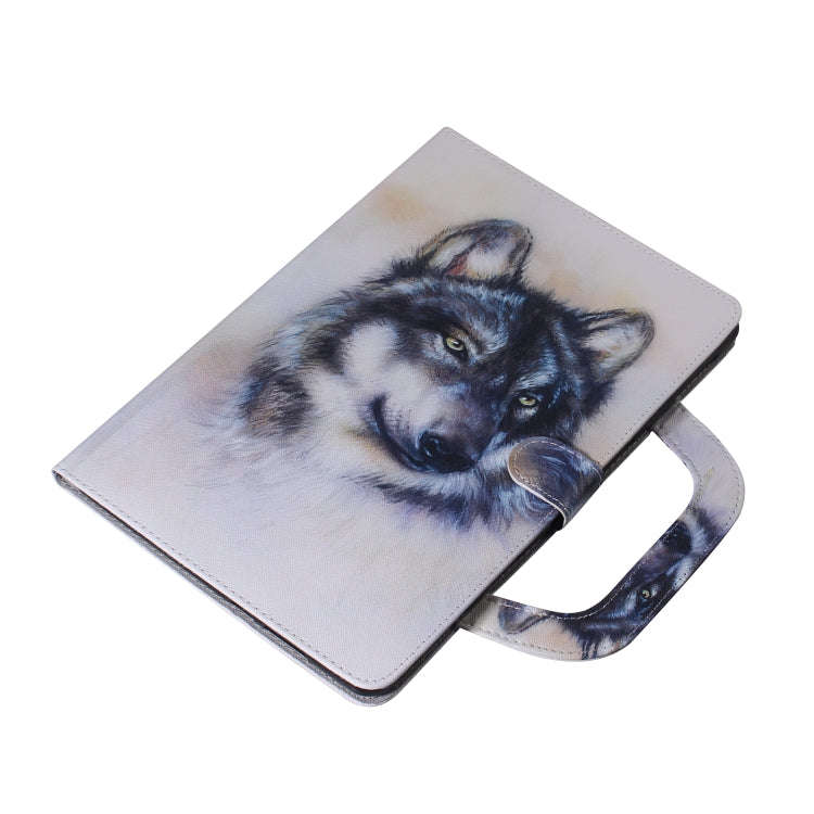 Wolf Pattern Horizontal Flip Leather Case for Huawei MediaPad M5 Lite 8 / Honor Tab 5, with Holde...