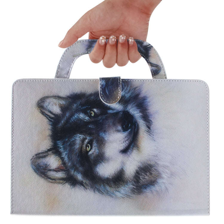 Wolf Pattern Horizontal Flip Leather Case for Huawei MediaPad M5 Lite 8 / Honor Tab 5, with Holde...
