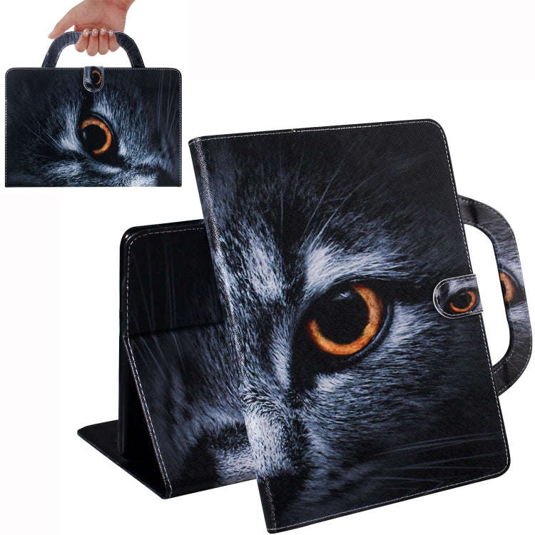 Half-Faced Cat Pattern Horizontal Flip Leather Case for Huawei MediaPad M5 Lite 8 / Honor Tab 5, ...