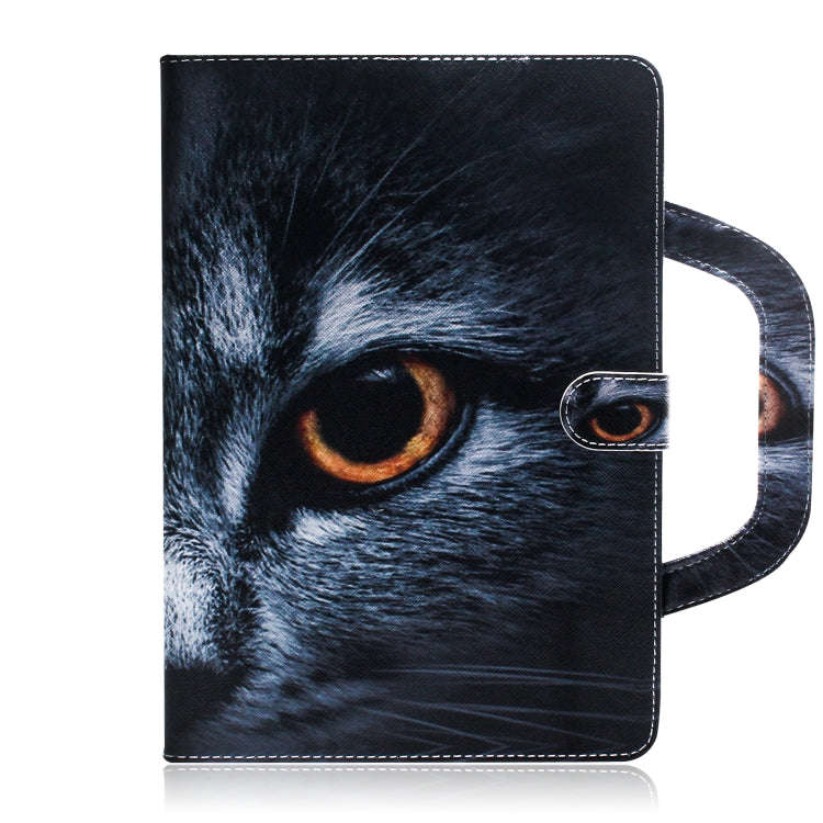 Half-Faced Cat Pattern Horizontal Flip Leather Case for Huawei MediaPad M5 Lite 8 / Honor Tab 5, ...