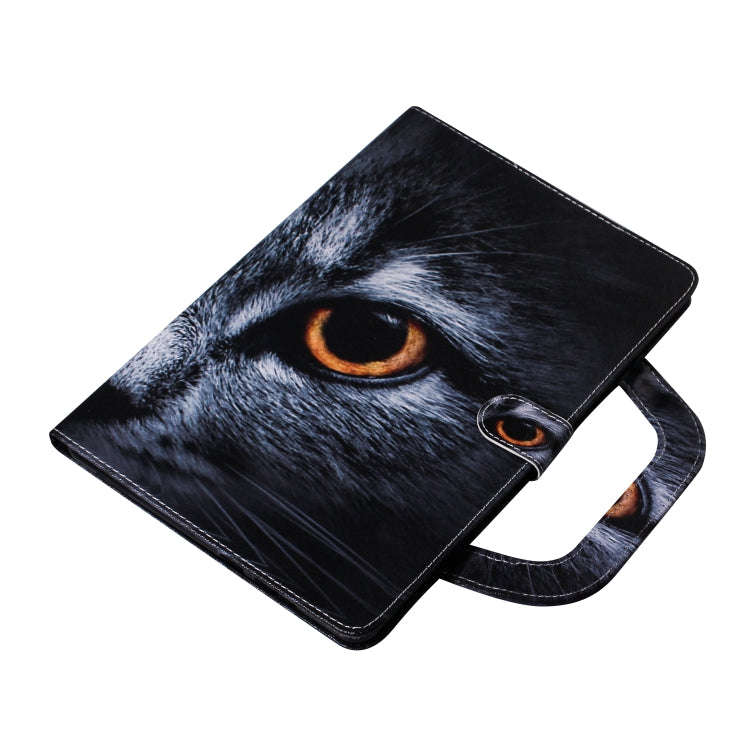 Half-Faced Cat Pattern Horizontal Flip Leather Case for Huawei MediaPad M5 Lite 8 / Honor Tab 5, ...