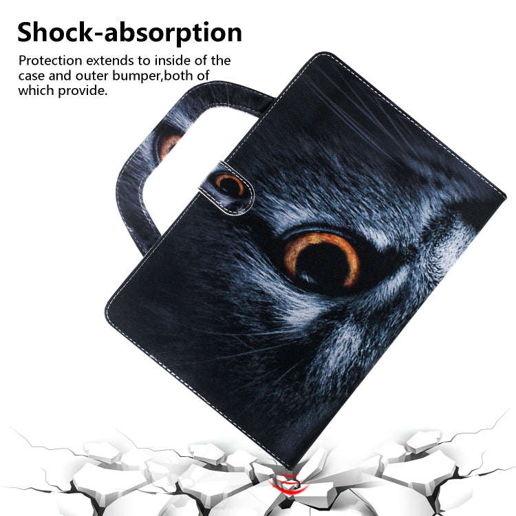 Half-Faced Cat Pattern Horizontal Flip Leather Case for Huawei MediaPad M5 Lite 8 / Honor Tab 5, ...