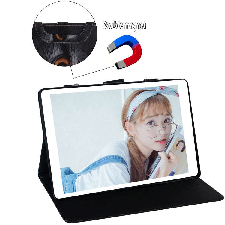 Half-Faced Cat Pattern Horizontal Flip Leather Case for Huawei MediaPad M5 Lite 8 / Honor Tab 5, ...
