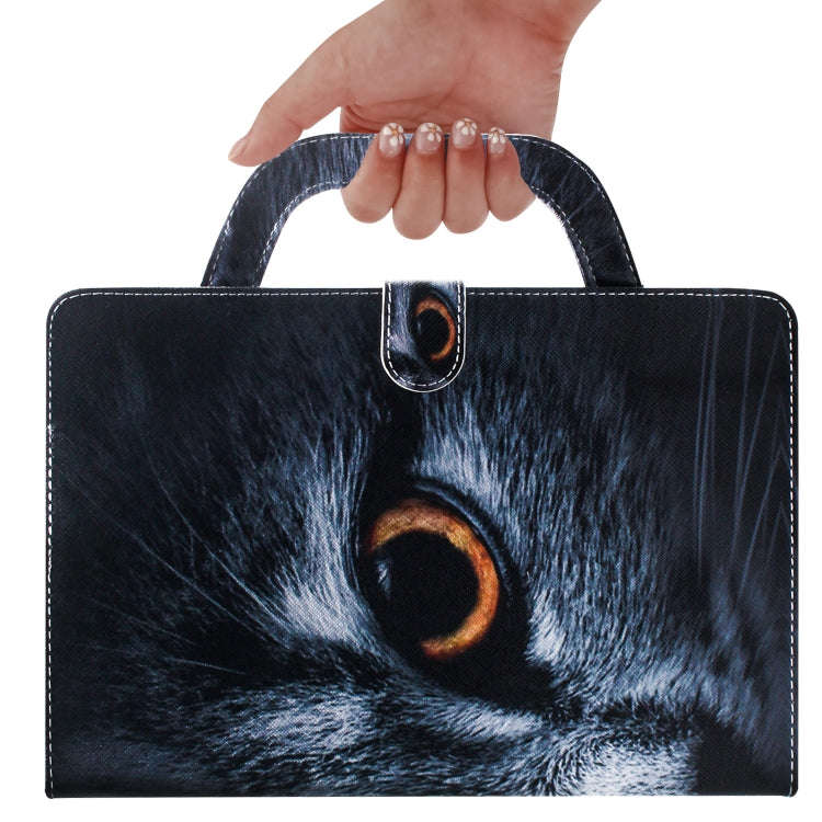 Half-Faced Cat Pattern Horizontal Flip Leather Case for Huawei MediaPad M5 Lite 8 / Honor Tab 5, ...
