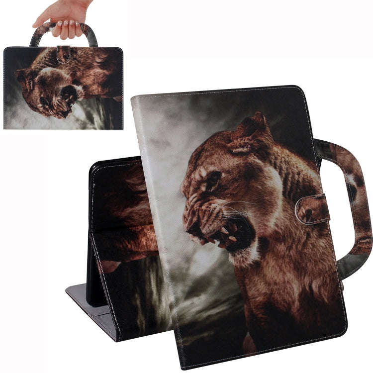 Lion Pattern Horizontal Flip Leather Case for Huawei MediaPad M5 Lite 8 / Honor Tab 5, with Holde...