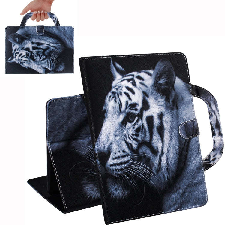 White Tiger Pattern Horizontal Flip Leather Case for Amazon Kindle Fire HD 8 2015/2016/2017/2018,...