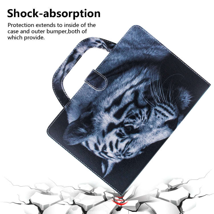 White Tiger Pattern Horizontal Flip Leather Case for Amazon Kindle Fire HD 8 2015/2016/2017/2018,...