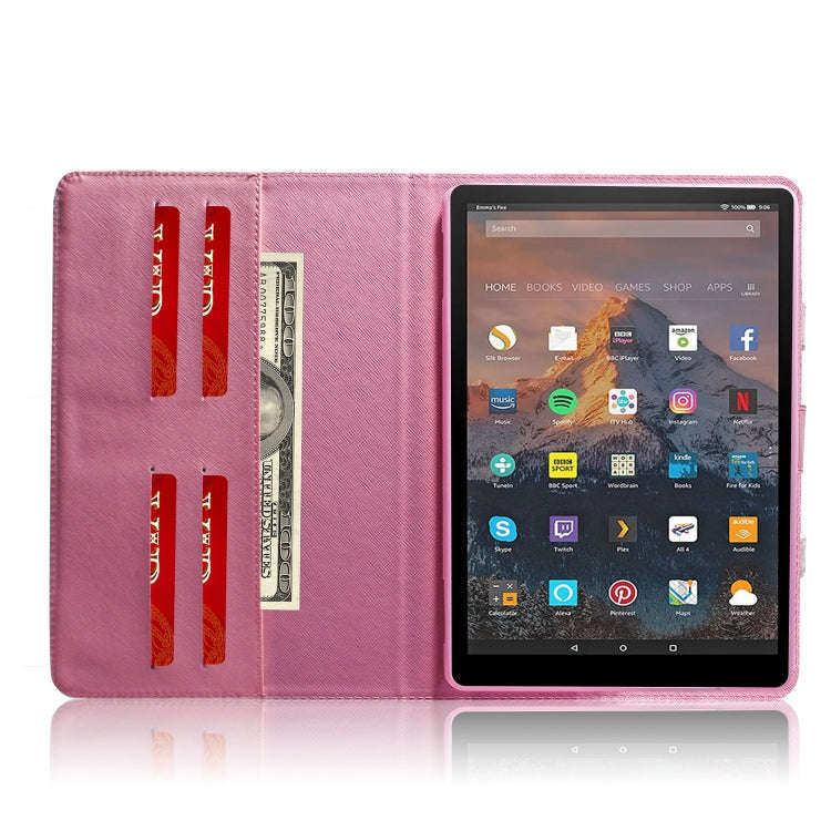 Magnolia Pattern Horizontal Flip Leather Case for Amazon Kindle Fire HD 10 2015/2017, with Holder...