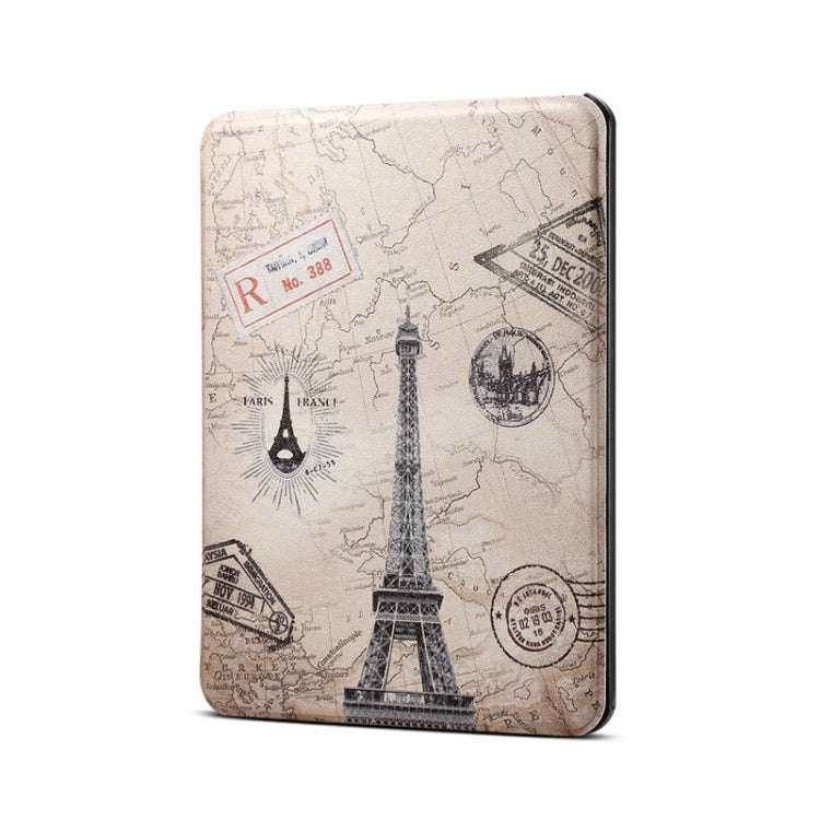Eiffel Tower Pattern Horizontal Flip PU Leather Protective Case for Amazon Kindle 2019, with Slee...