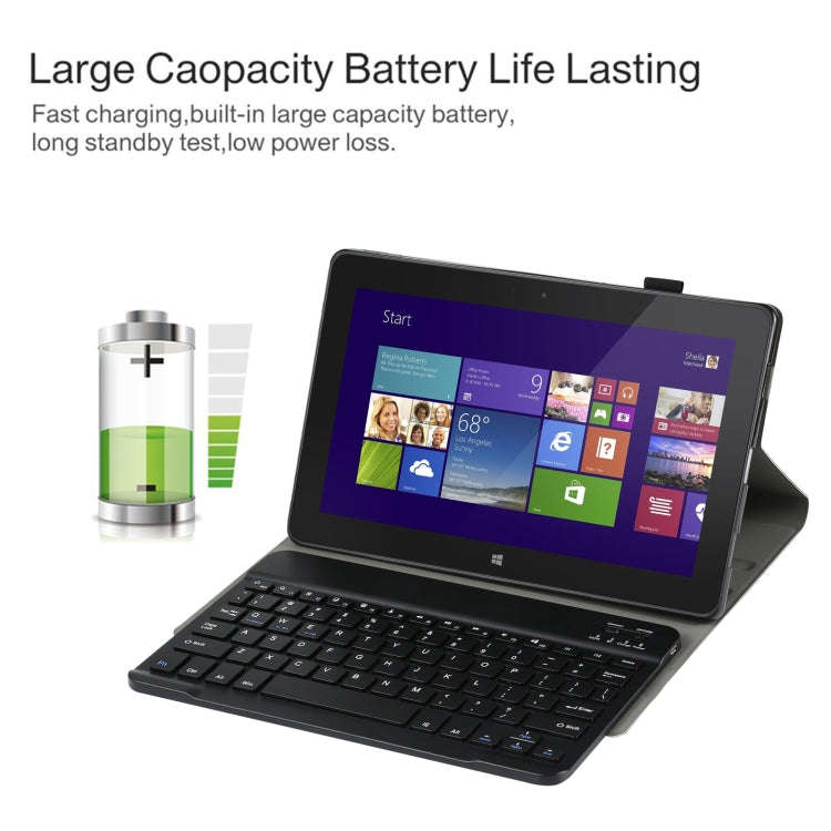 AM12 2 in 1 Removable Bluetooth Keyboard + Protective Leather Tablet Case with Holder for Lenovo ...