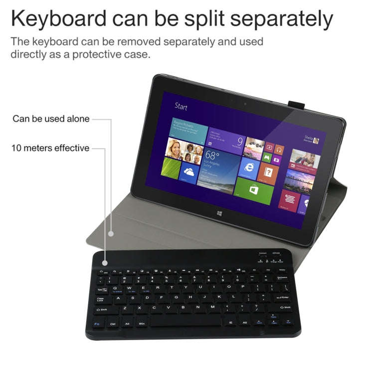 AM12 2 in 1 Removable Bluetooth Keyboard + Protective Leather Tablet Case with Holder for Lenovo ...