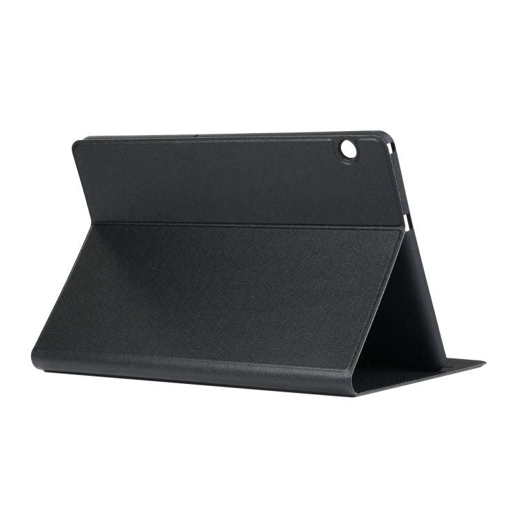 Universal Spring Texture TPU Protective Case for Huawei MediaPad T5, with Holder(Black)