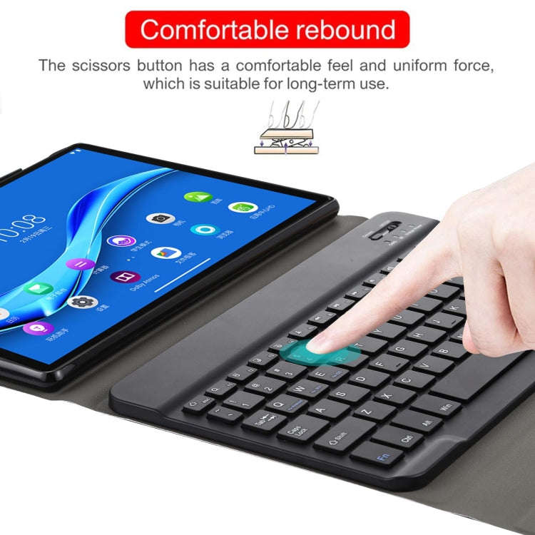 AM10 2 in 1 Removable Bluetooth Keyboard + Protective Leather Tablet Case with Holder for Lenovo ...
