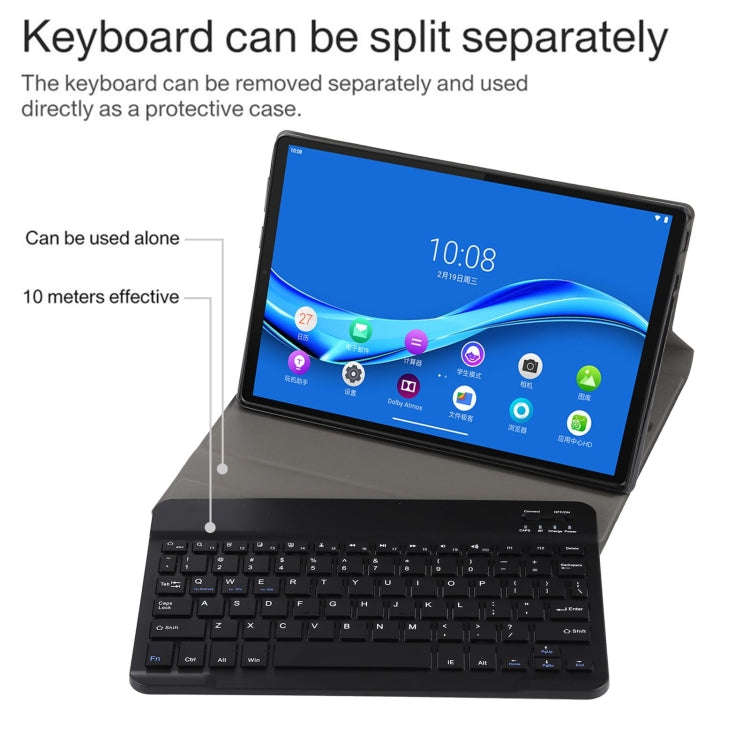 AM10 2 in 1 Removable Bluetooth Keyboard + Protective Leather Tablet Case with Holder for Lenovo ...