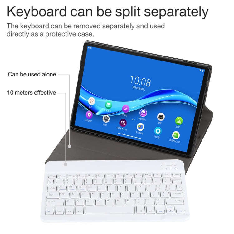 AM10 2 in 1 Removable Bluetooth Keyboard + Protective Leather Tablet Case with Holder for Lenovo ...