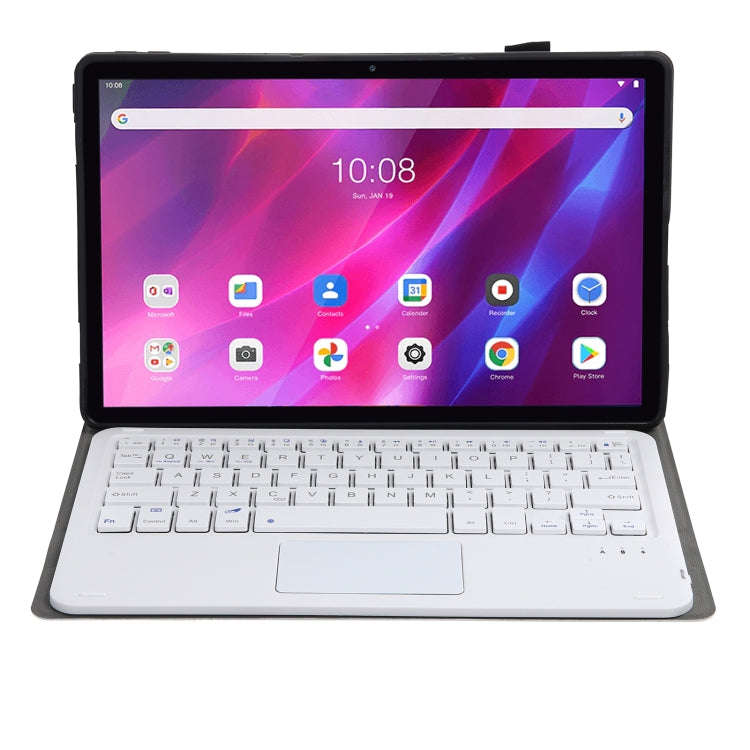 AK10-A 2 in 1 Detachable Bluetooth Keyboard + Lambskin Texture TPU Protective Leather Tablet Case...