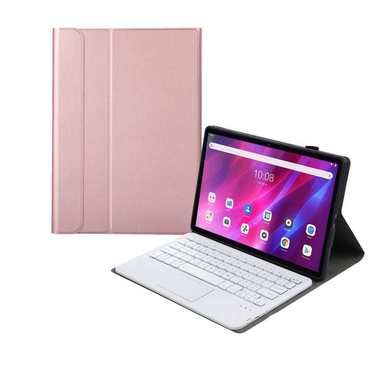 AK10-A 2 in 1 Detachable Bluetooth Keyboard + Lambskin Texture TPU Protective Leather Tablet Case...