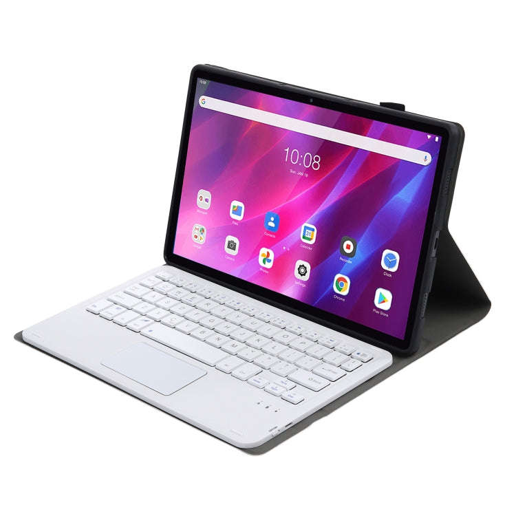 AK10-A 2 in 1 Detachable Bluetooth Keyboard + Lambskin Texture TPU Protective Leather Tablet Case...