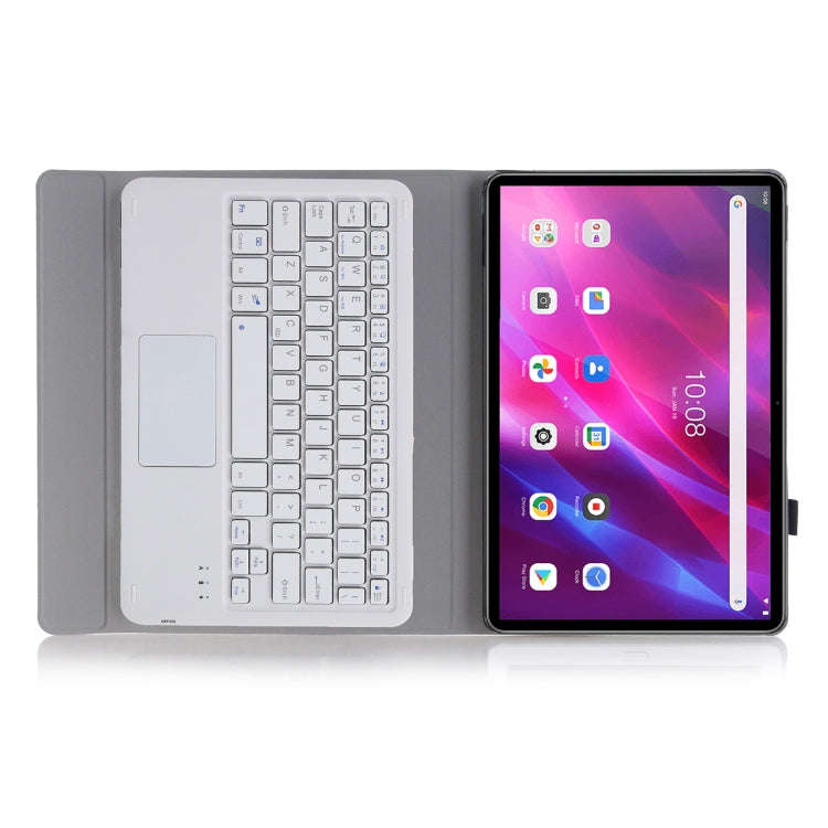 AK10-A 2 in 1 Detachable Bluetooth Keyboard + Lambskin Texture TPU Protective Leather Tablet Case...