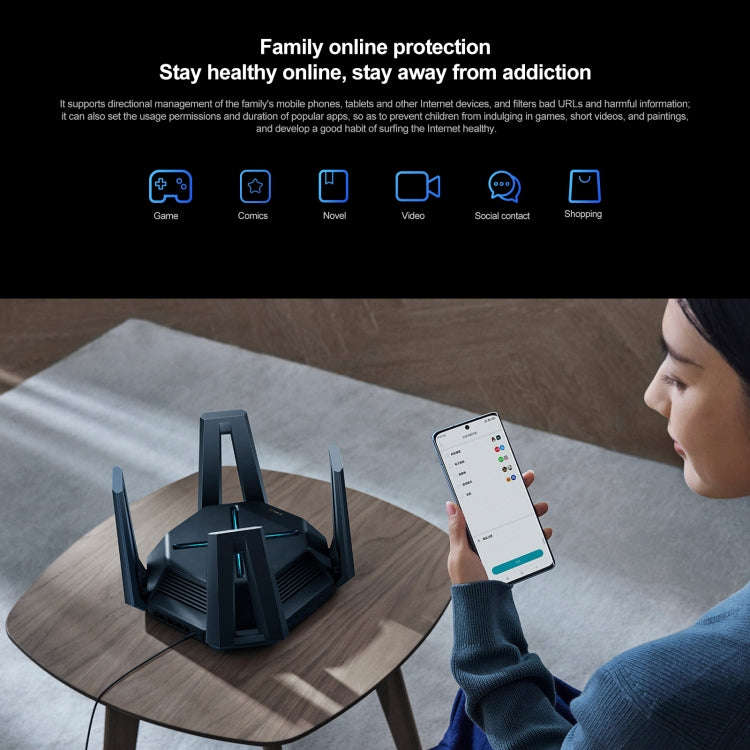 Original Xiaomi WiFi Router 10 Gigabit Tri-Band Wireless Mesh Network Game Acceleration Repeater,...