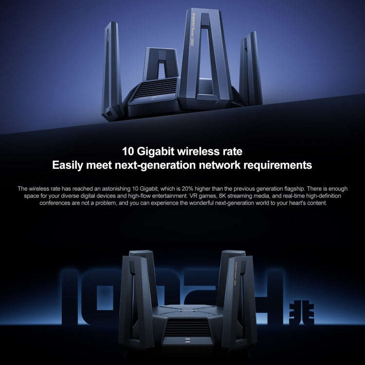 Original Xiaomi WiFi Router 10 Gigabit Tri-Band Wireless Mesh Network Game Acceleration Repeater,...