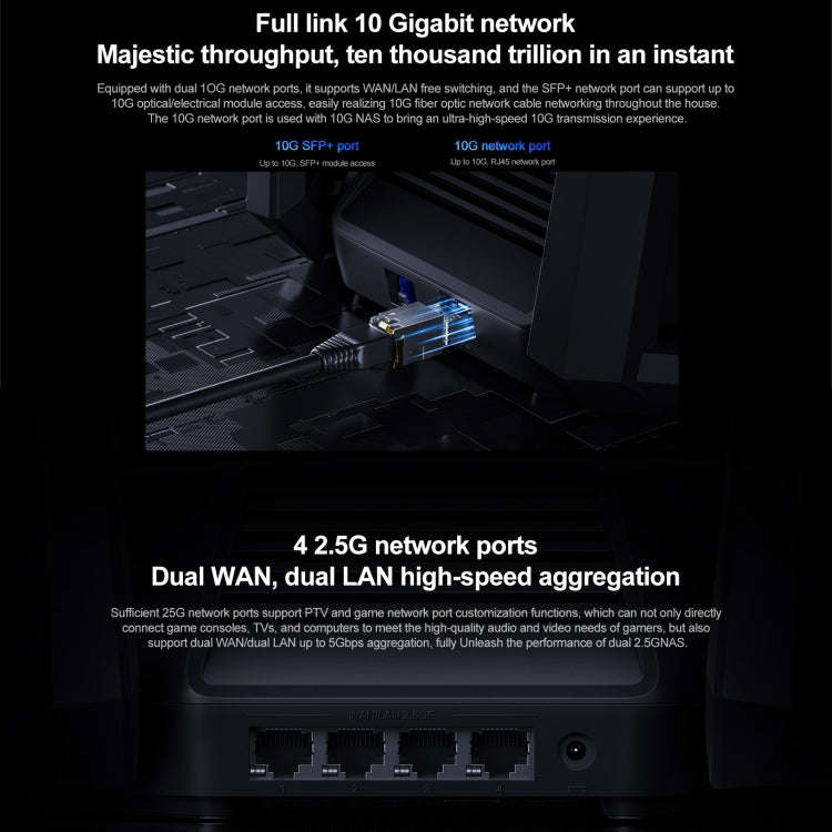 Original Xiaomi WiFi Router 10 Gigabit Tri-Band Wireless Mesh Network Game Acceleration Repeater,...
