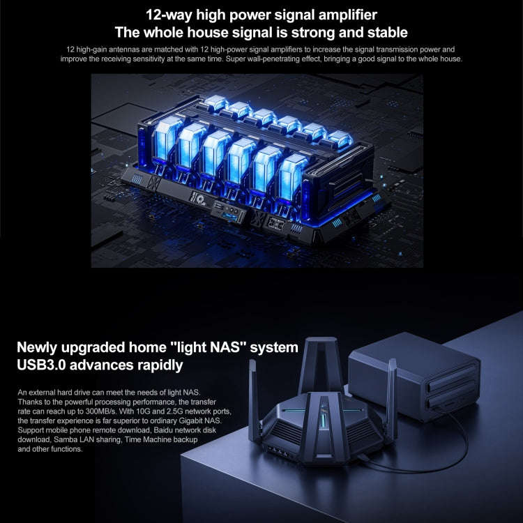 Original Xiaomi WiFi Router 10 Gigabit Tri-Band Wireless Mesh Network Game Acceleration Repeater,...