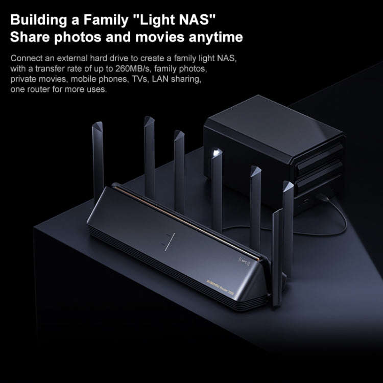 Original Xiaomi WiFi Router BE7000 8-channel Independent Signal Amplifier 1GB Memory, US Plug