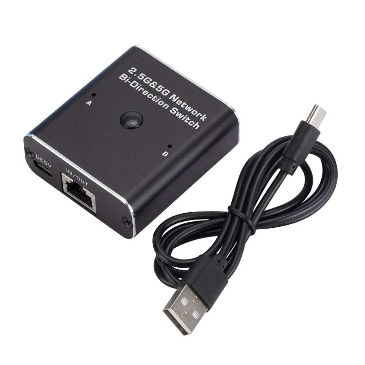 2.4GHz+5GHz RJ45 Network Bi-Direction Switch (Black)