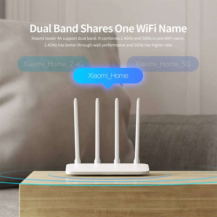 Original Xiaomi WiFi Router 4A Smart APP Control AC1200 1167Mbps 128MB 2.4GHz & 5GHz Dual-core CP...