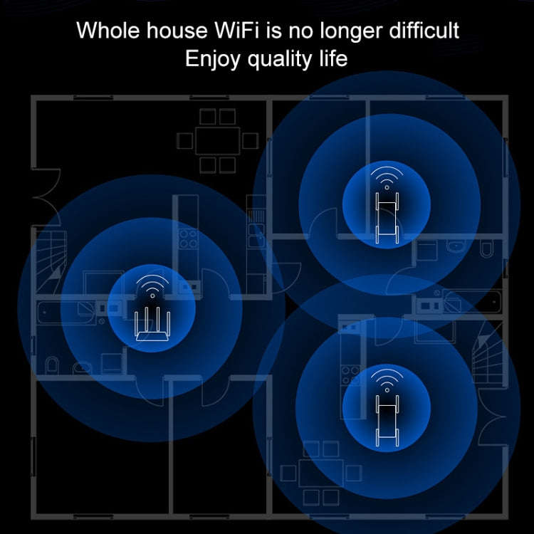 COMFAST CF-AC2100 2100Mbps Wireless WIFI Signal Amplifier Repeater Booster Network Router with 4 ...